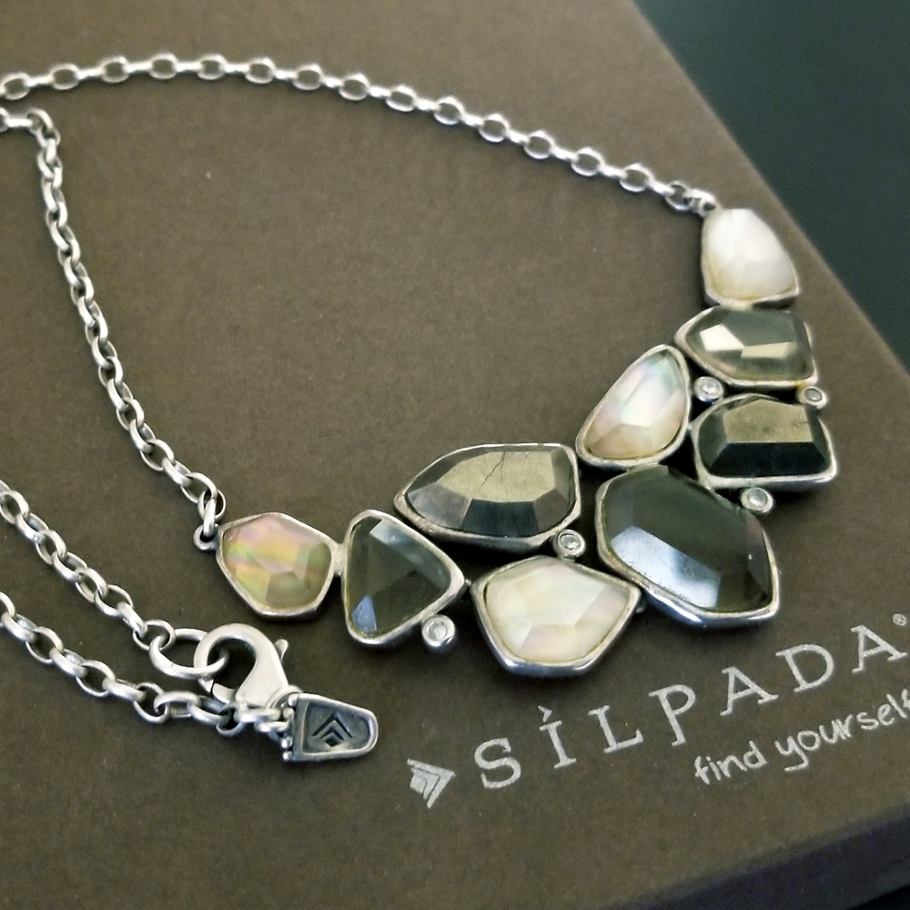 Silpada Sterling Silver & Stone Exemplar Necklace